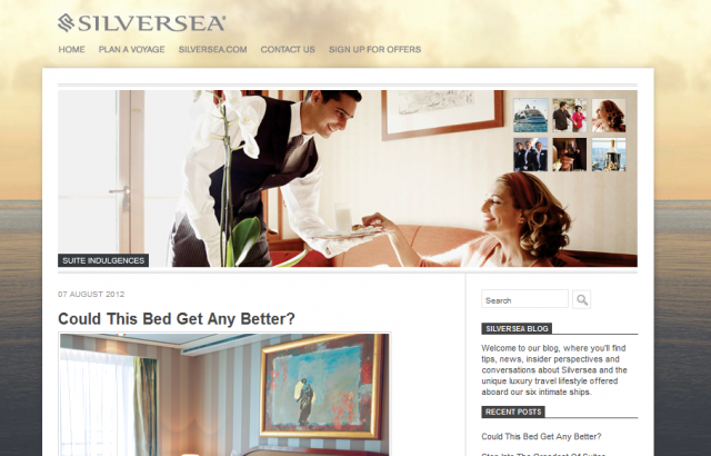 Silversea - Blog - screenshot
