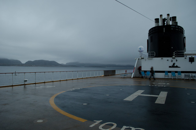 A stunning amount of deck space is offered on Hurtigruten's Midnatsol on Deck 9. Photo © 2013 Aaron Saunders