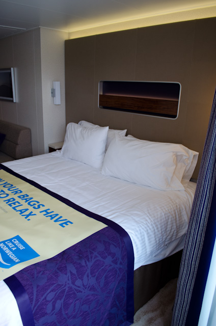 The bed area is particularly well-designed, with recessed lighting and convenient storage. Photo © 2013 Aaron Saunders